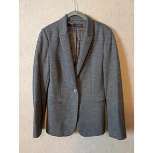 PESERICO gray single breasted fleece wool blazer sz 12